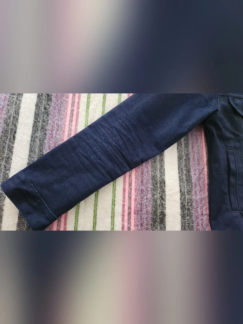 Gustin - Type 3 Selvedge Trucker Jacket, Cone Mills Blue/Black, Size Small